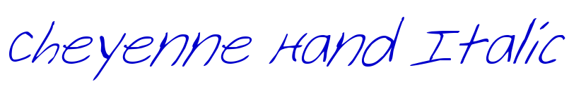 Cheyenne Hand Italic लिपि